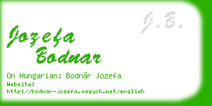 jozefa bodnar business card